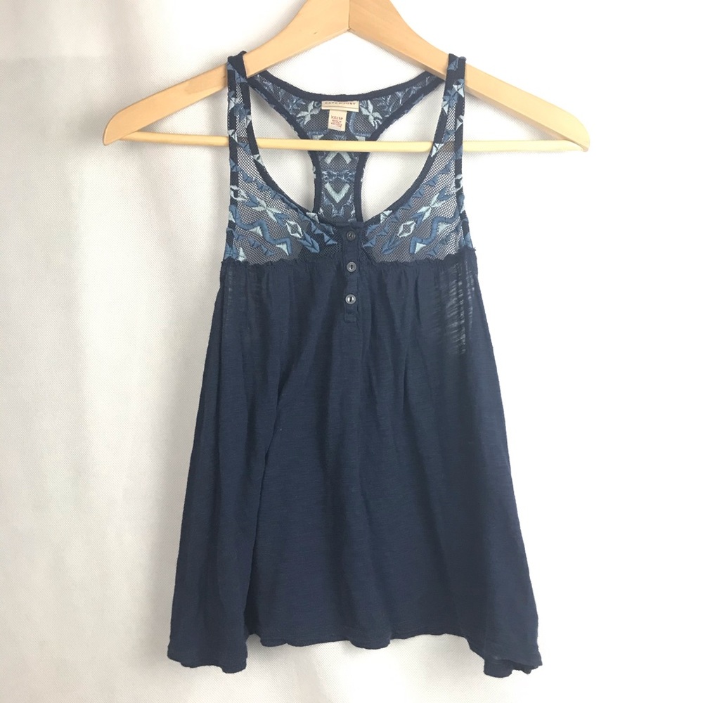 Cape Juby Navy Blue Tank Top -Summer Beach Everyday Casual Coastal Tropical